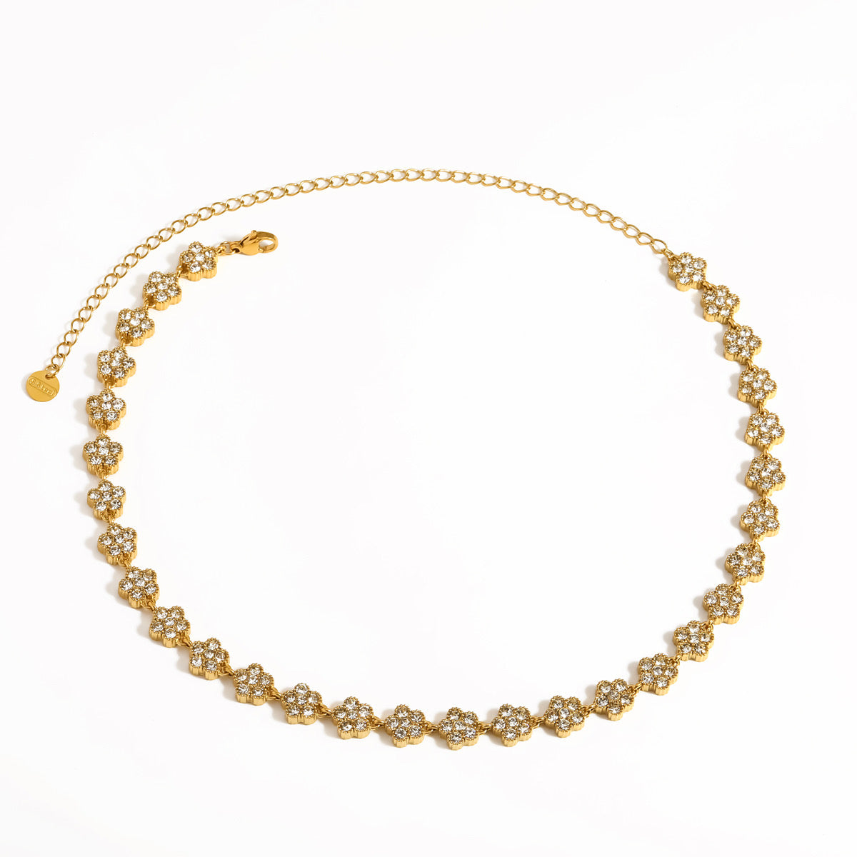 Collier Femme Fleuri en Acier Inoxydable