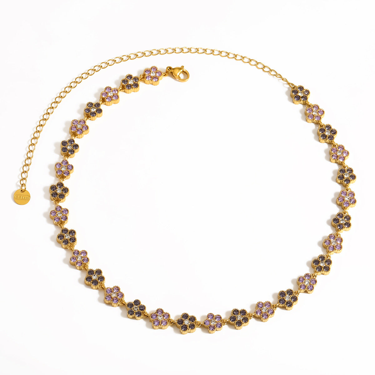 Collier Femme Fleuri en Acier Inoxydable